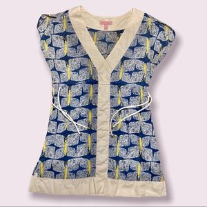 Lilly Pulitzer cotton tunic with butterfly pattern